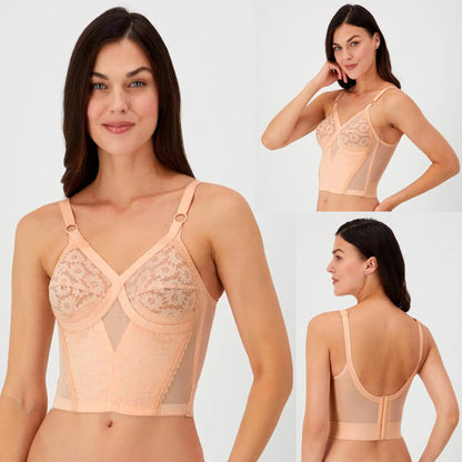 Brasier de peto largo criss‑cross sin varilla dama #677 Playtex