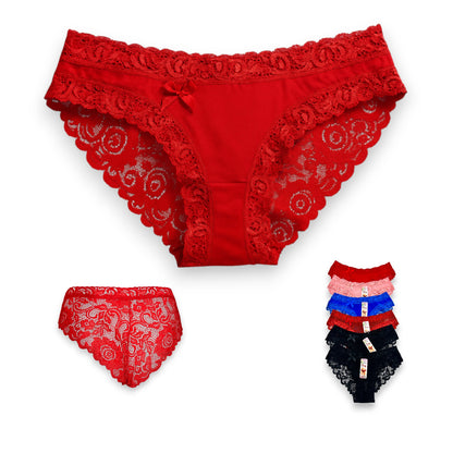 Bikini con encaje surtido unitalla dama #B18 Mary Paquete de 6