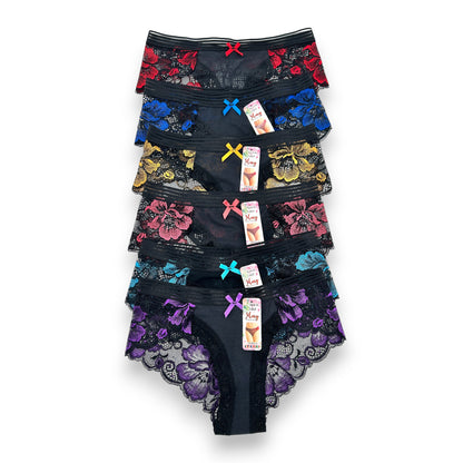 Bikini con encaje surtido unitalla dama #B7 Mary Paquete de 6