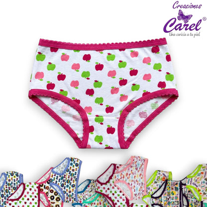 Pantaleta estampada surtida niña Carel paquete de 12