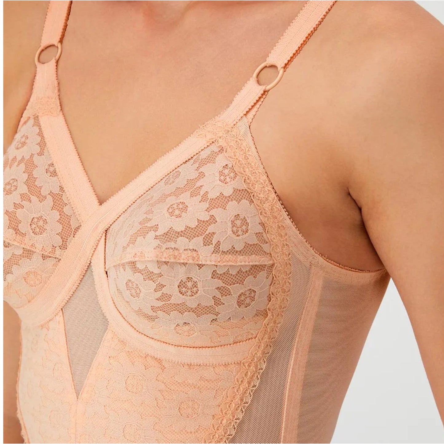 Brasier de peto largo criss‑cross sin varilla dama #677 Playtex