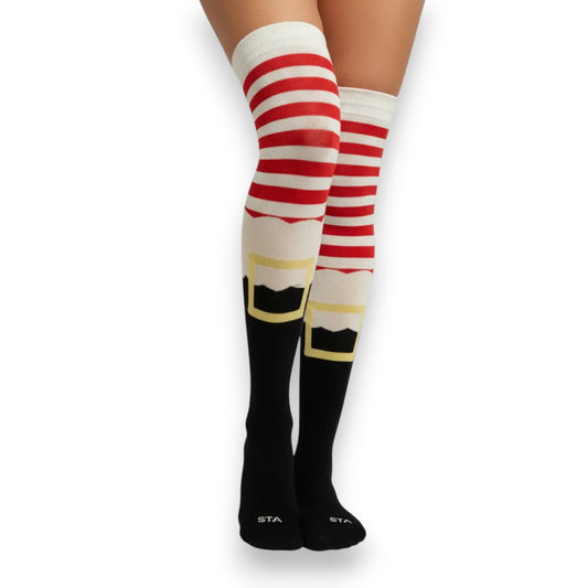 Calceta medieta navideña botas de santa claus unitalla Leka