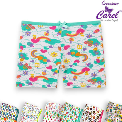 Boxer estampado surtido niña Carel paquete de 12