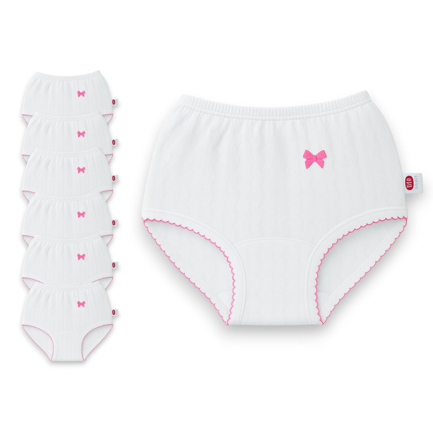Pantaleta rombos vies rosa niña AYA paquete de 6