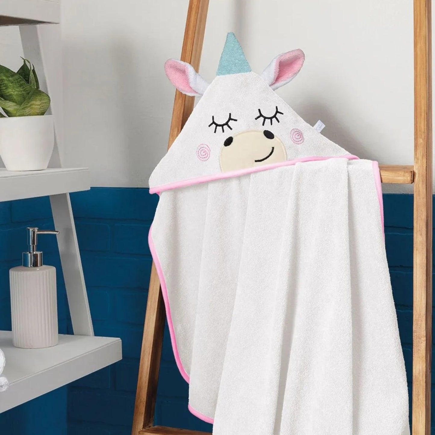 Salida de baño con capucha animales #201 Baby Mink