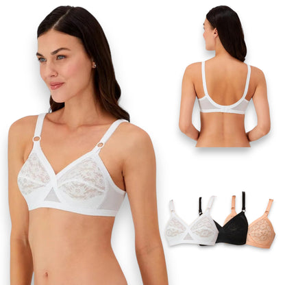 Brasier con encaje clásico criss‑cross sin varilla dama #152 Playtex