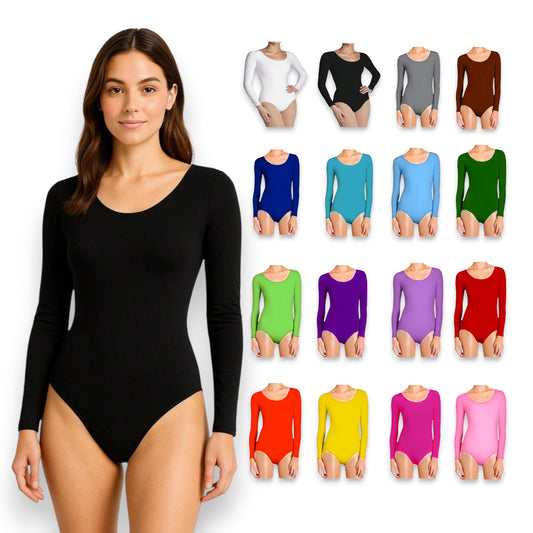 Leotardo de algodón manga larga dama