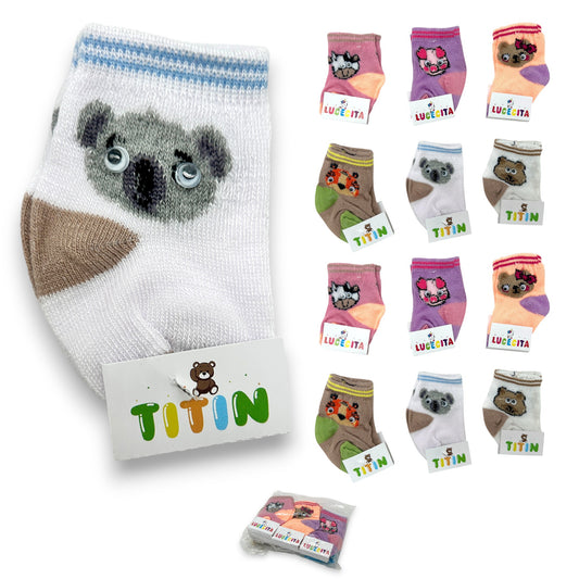 Tin ojitos animalitos surtido unitalla bebe Lucecita Tintin paquete de 12