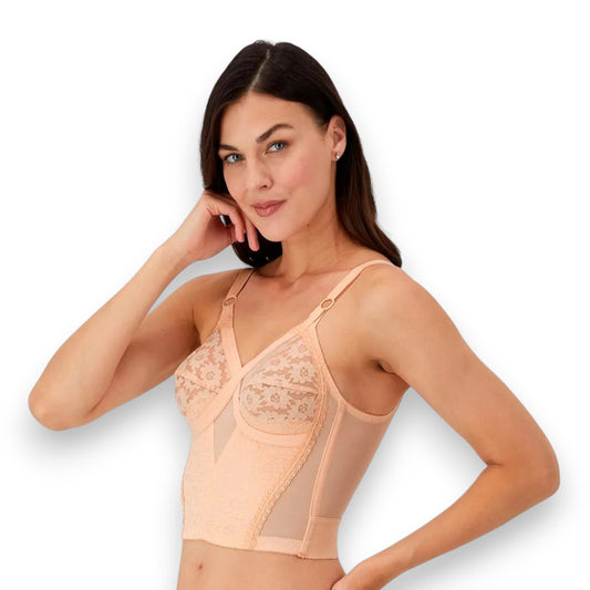 Brasier de peto largo criss‑cross sin varilla dama #677 Playtex