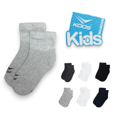 Tin largo liso infantil unisex felpa completa Koos paquete de 6