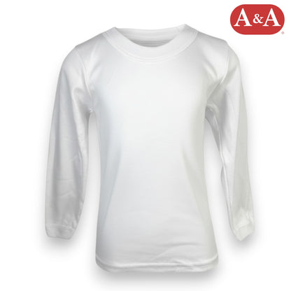 Playera inter cuello redondo manga larga blanca unisex unitalla AYA