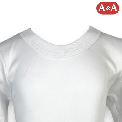Playera inter cuello redondo manga larga blanca unisex unitalla AYA