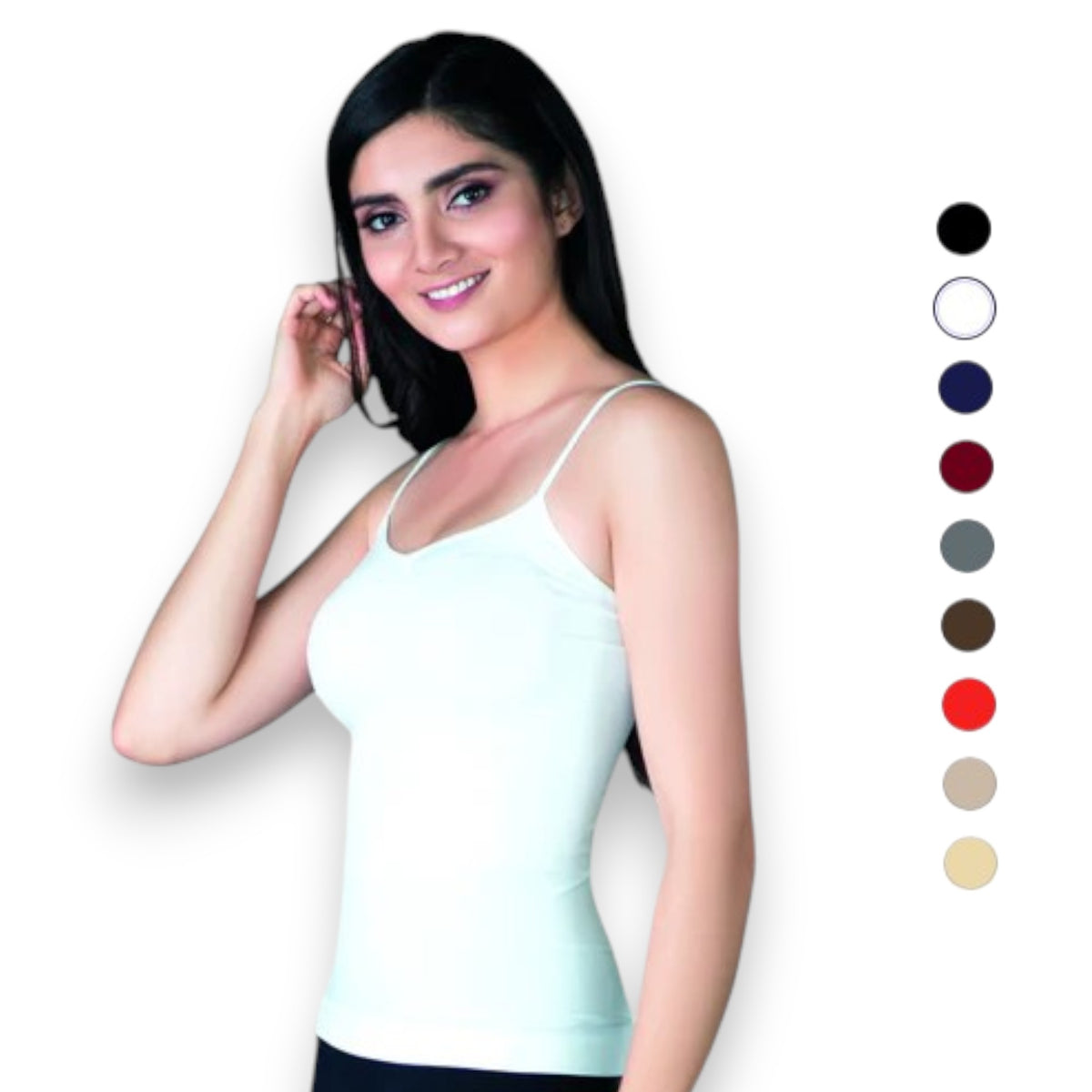 Camiseta de microfibra tirante delgado unitalla dama #003 Catherine