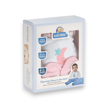 Set de Pijama y Almohada que Brilla en la Oscuridad Baby Mink
