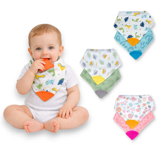 Baberos bandana con mordedera Baby Mink