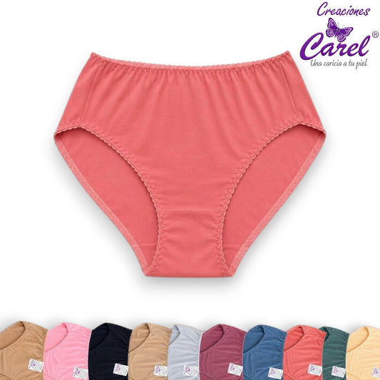 Pantaleta corte francés lisa surtida M/G Carel paquete de 12