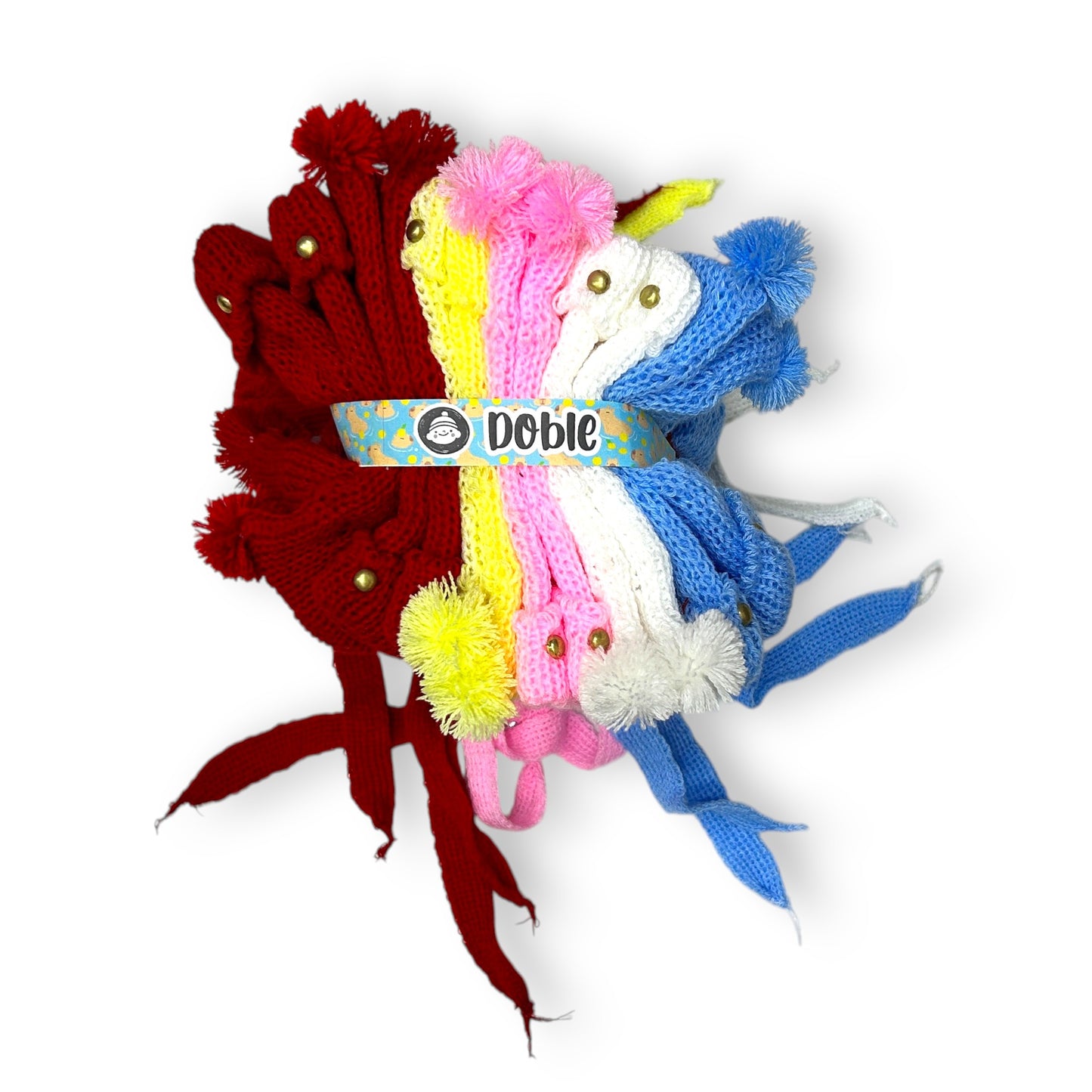 Gorro tejido surtido varios colores recién nacido diseño doble paquete de 12