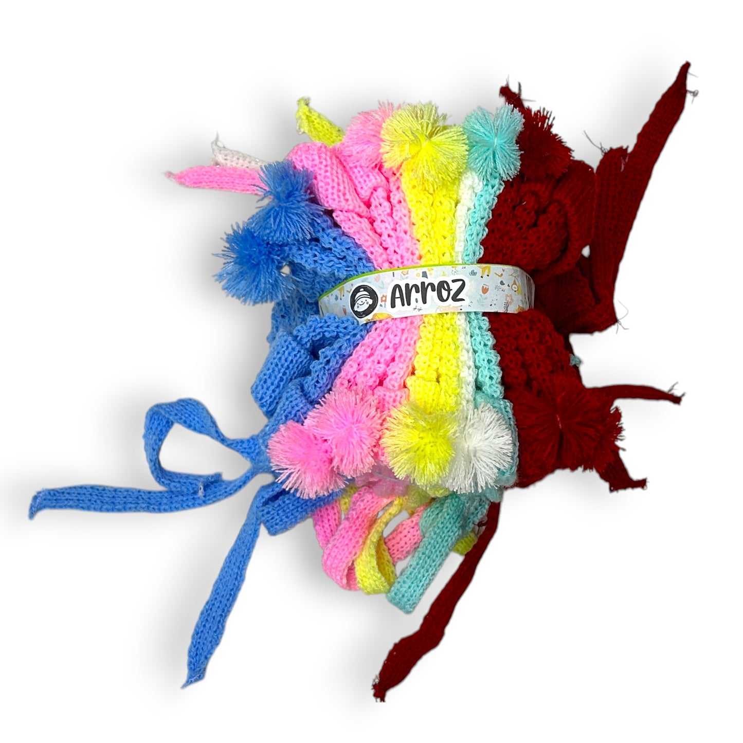 Gorro tejido surtido varios colores recién nacido diseño arroz paquete de 12