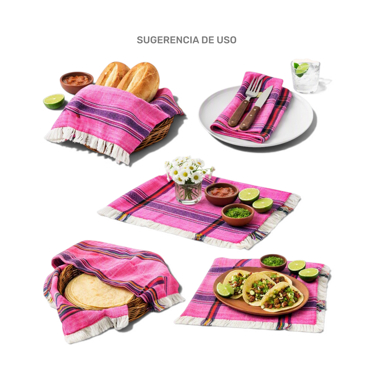 Servilletas de acrilán surtidas varios usos paquete de 12