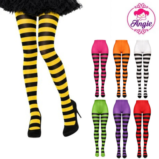 Malla de nylon rayada halloween Angie