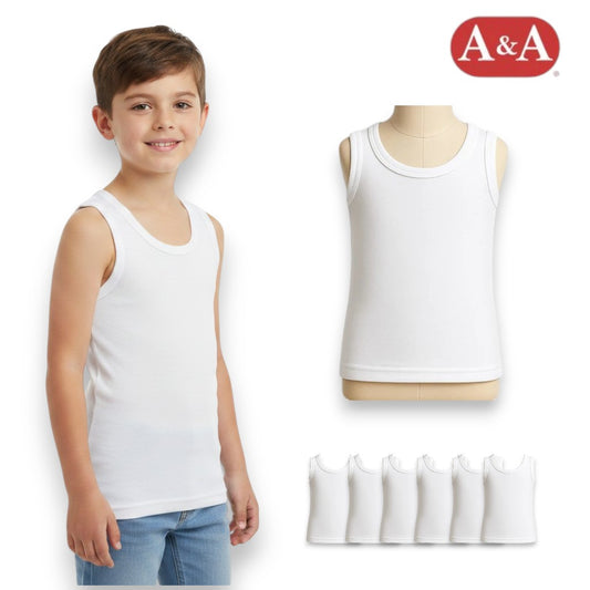 Camiseta inter blanca infantil niño AYA paquete de 6