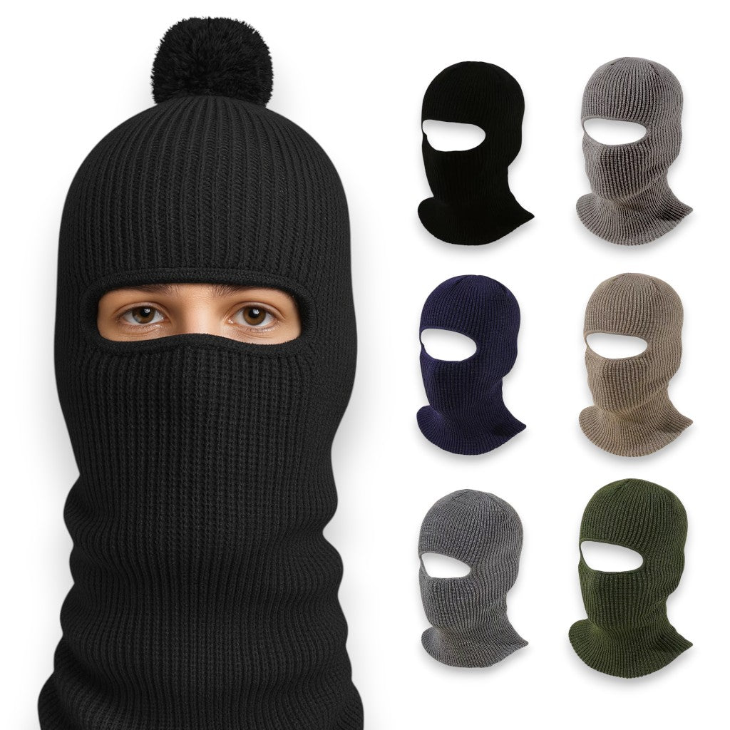 Pasamontañas tejido doble varios colores unitalla