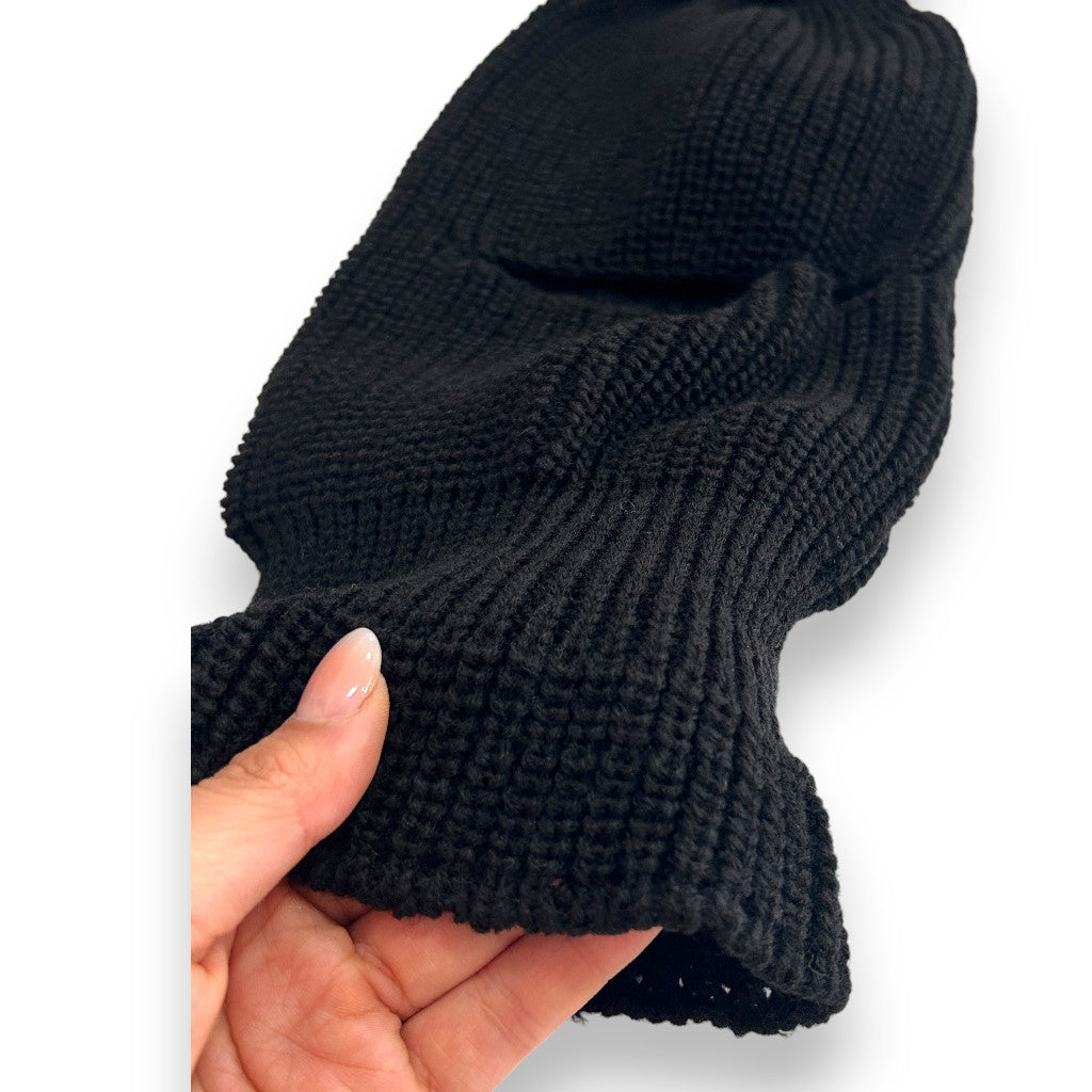 Pasamontañas tejido sencillo negro unitalla