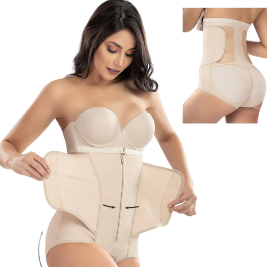 Faja colombiana postparto con aletas ajustables Mod. 3077