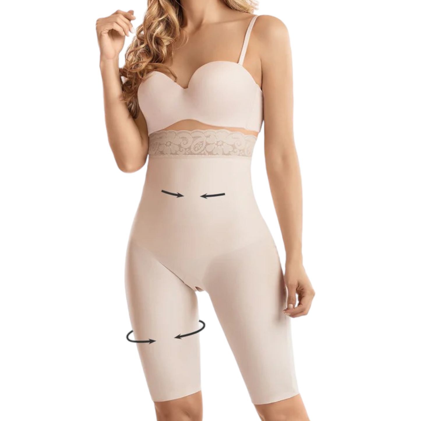 Faja colombiana strapless a la rodilla Mod. 2051