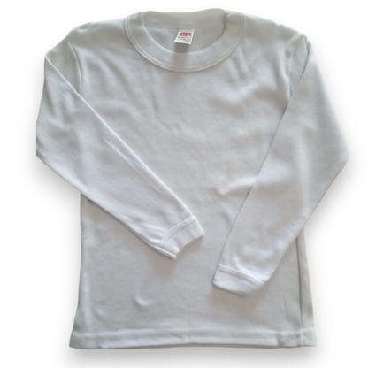 Playera inter cuello redondo manga larga blanca AYA unisex