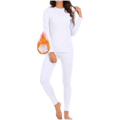 Pijama termica blanca set 2 piezas dama