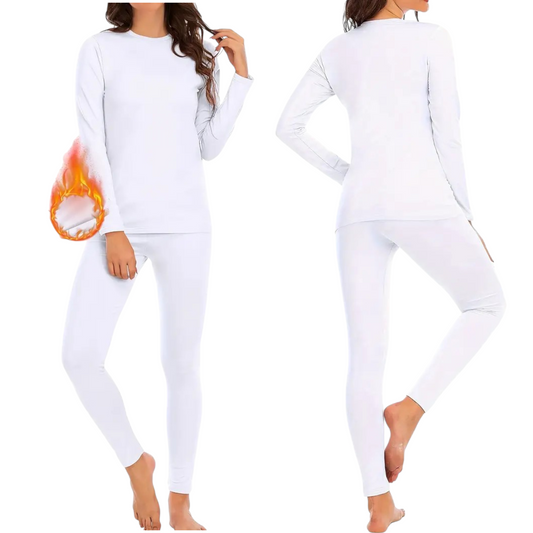 Pijama termica blanca set 2 piezas dama