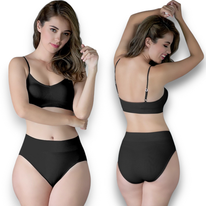 Bikini de microfibra basico liso resorte ancho colores unitalla dama