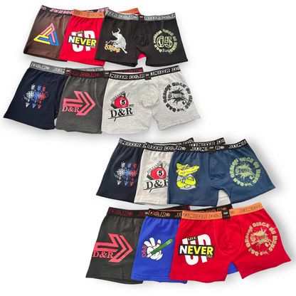 Biker estampado varias tallas paquete de 12