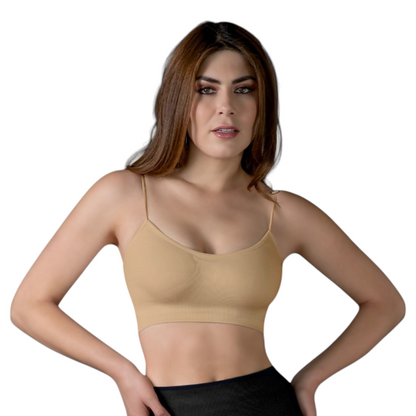Top tirante delgado con copas de microfibra colores lisos unitalla catherine