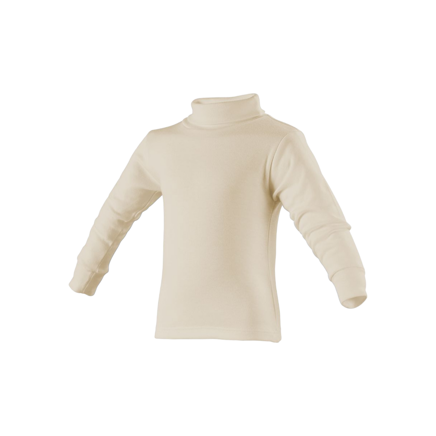 Playera ramoncito cuello ruso manga larga colores infantil unisex