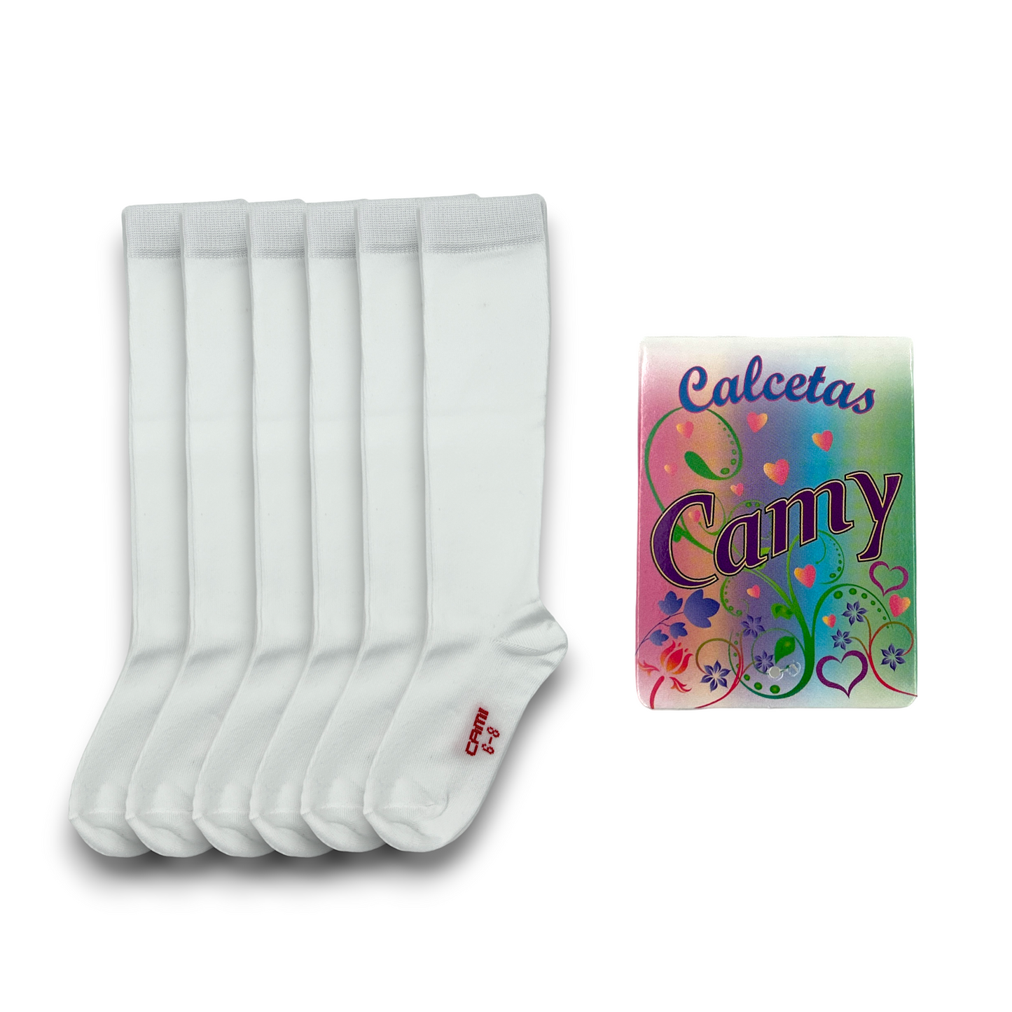 Calceta escolar lisa oslo camy paquete de 6