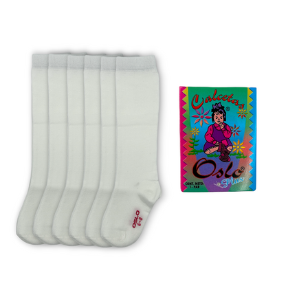 Calceta escolar lisa oslo plus paquete de 6