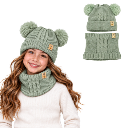 Set 2 en 1 gorro cuellera afelpada surtido infantil Valiz paquete de 6