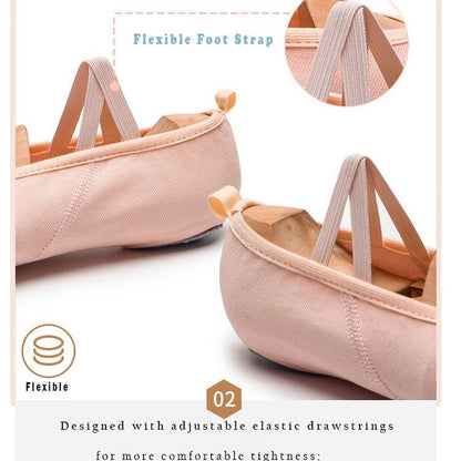 Zapatilla de ballet lona stretch rosa varias tallas #906