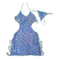 Baby doll vestido lentejuelas unitalla dama