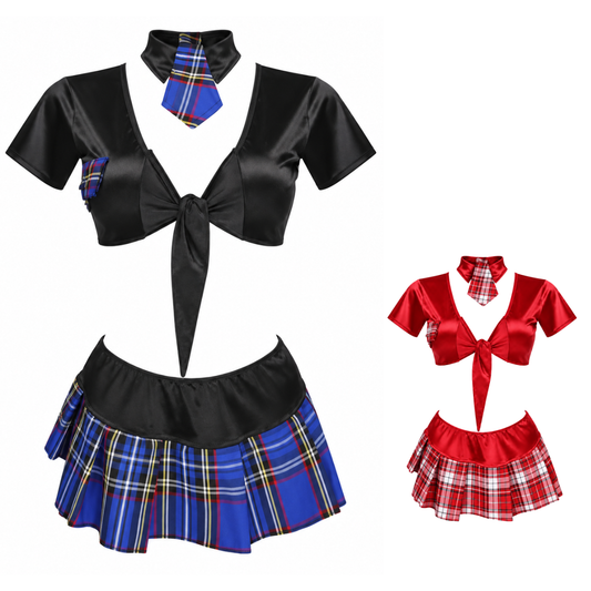 Baby doll disfraz colegiala blusa unitalla dama