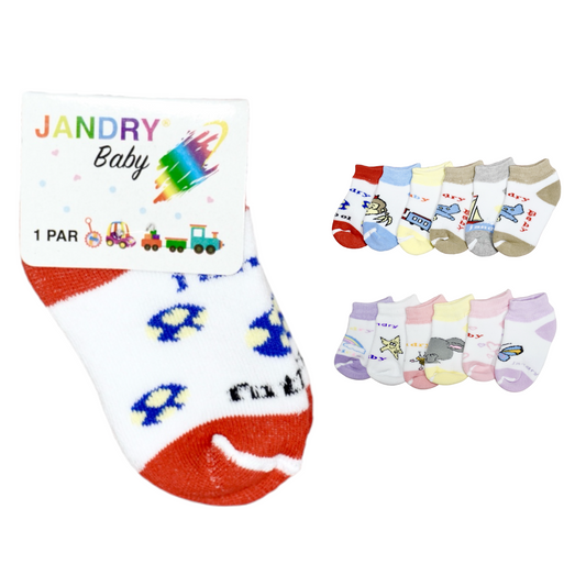Tin estampado felpa completa bebé jandry paquete de 6