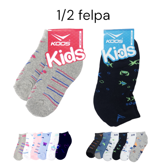 Tin estampado media felpa infantil Koos paquete de 6