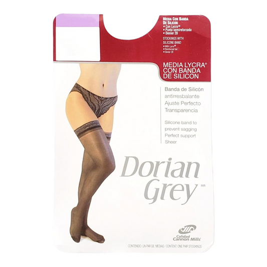 Media Dorian Grey lycra con banda de silicón