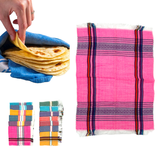 Servilletas de acrilán tres tamaños varios colores paquete de 12