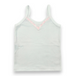 Camiseta lisa blanca con detalle de listón en pecho niña #1007 Cylyo