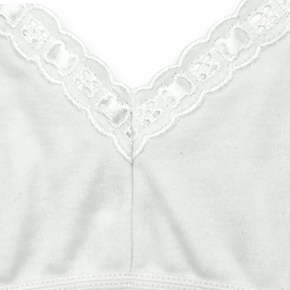 Corpiño liso blanco con detalle de listón en pecho #1002 cylyo niña