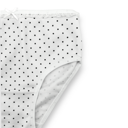 Pantaleta con estampado de puntos y detalle de encaje #1166 cylyo niña