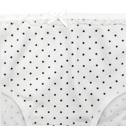 Pantaleta con estampado de puntos y detalle de encaje #1166 cylyo niña